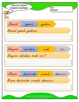 d sesi Grubu Çalışma Sayfaları